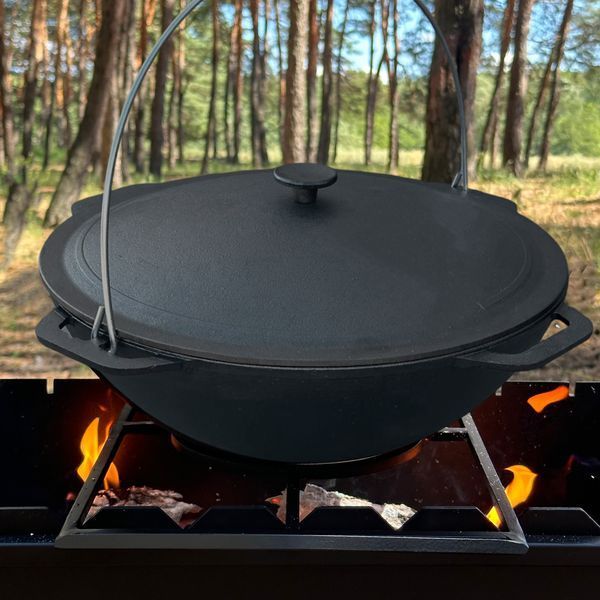 Казан азіатський КА-12 чавунний з кришкою 12л 2386193785 фото