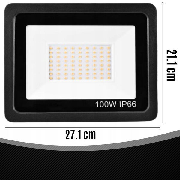 Світлодіодний LED прожектор 100Вт 8000Lm IP66 6500K 10980355910-6 фото