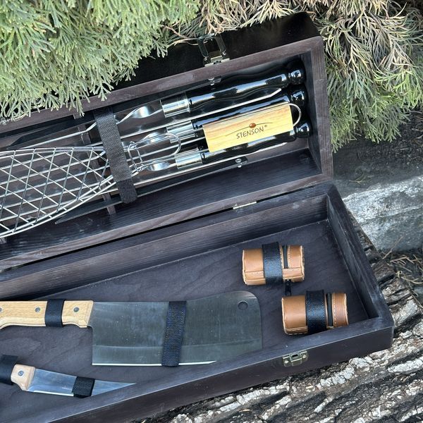 Подарунковий набір Mzavod Майстер BBQ чорний 2457263786 фото