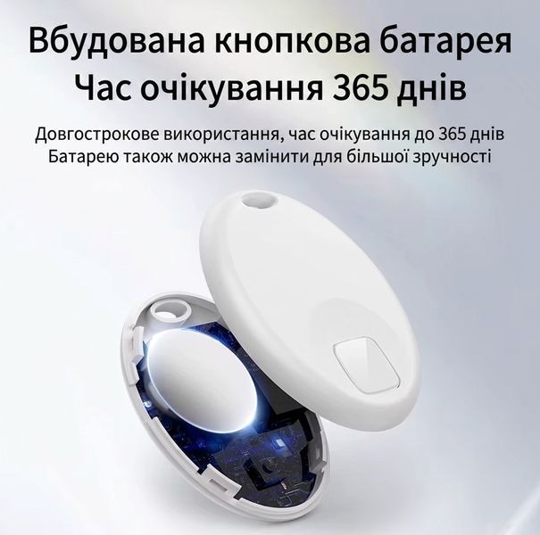 Міні-пристрій трекер стеження Bluetooth для Apple Find My APP Smart Tag 674764 фото