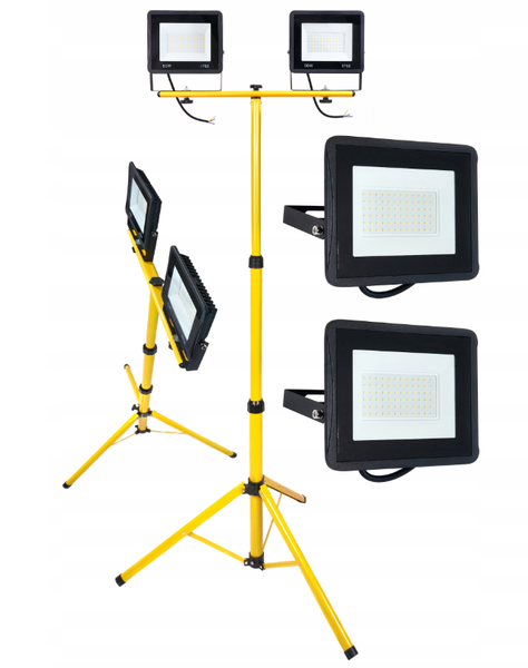 Прожектор світлодіодний 2x30W на штативі Led SMD 4500К + кабель 2м 10980355910-3K фото