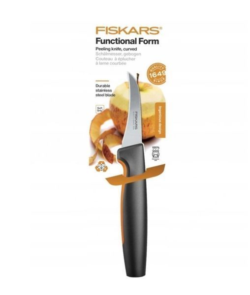 Ніж для чищення овочів і фруктів Fiskars 7 см (з м'яким руків'ям, арт. 1057545) 555444 фото
